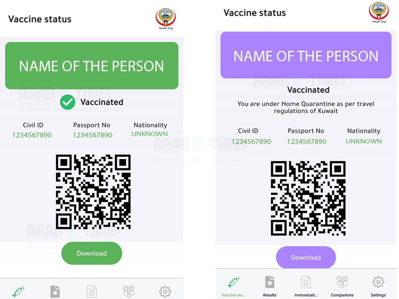 Procedure to end home quarantine for incoming passengers