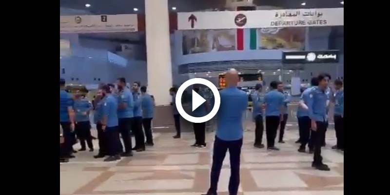 Airport security staff stage protest, demand rights