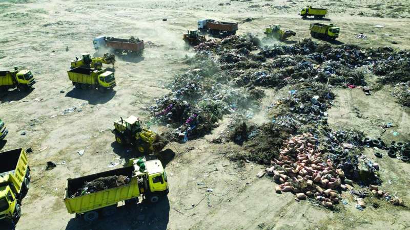 330 tons of waste cleared from Wafra